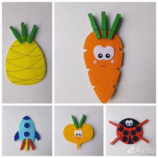 Развивающая игрушка Весёлые прищепки