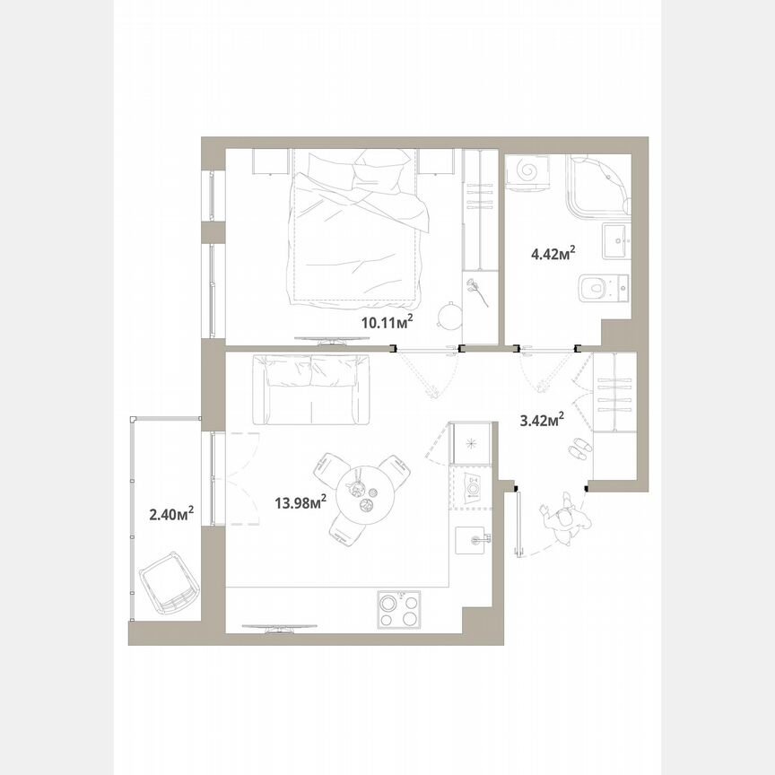 1-к. квартира, 32,7 м², 6/12 эт.
