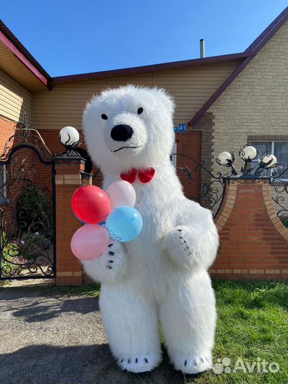 Белый мишка Умка поздравление,аниматоры