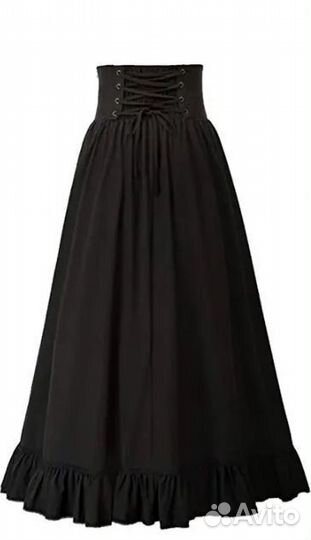 Юбка макси в историческом стиле, высокая талия