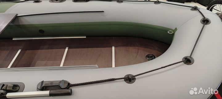 Лодка пвх Тритон 335 Plus Б/У серый/зеленый