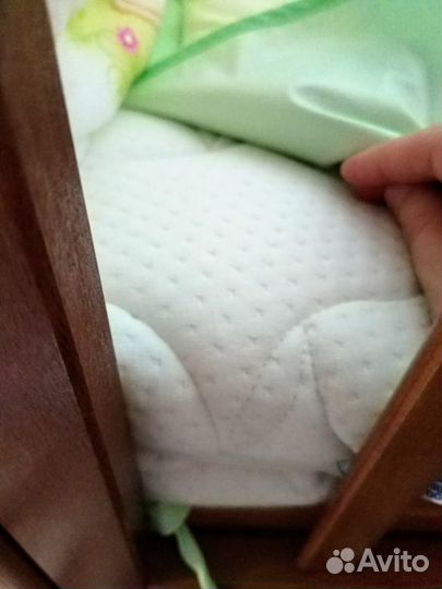 Детская кроватка - маятник массив кокосовый матрас