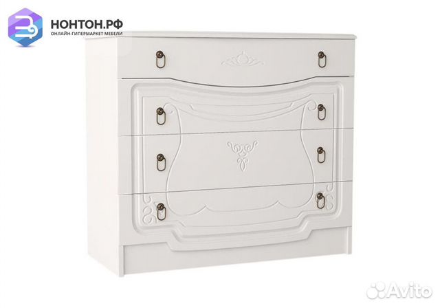 Комод Мария белый глянец