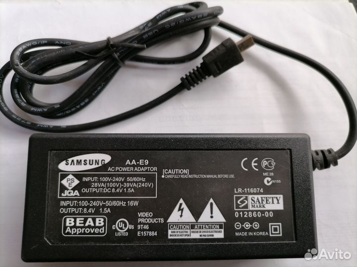 Зарядное устройство для видеокамеры samsung AA-E9