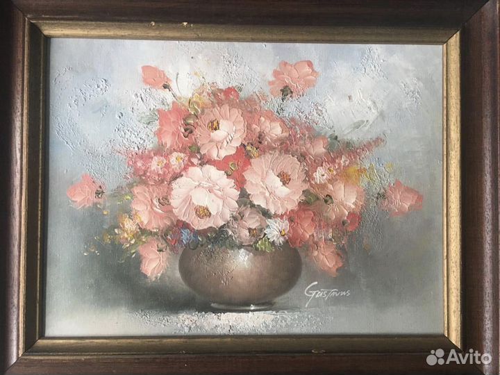 Картина старинная 30*40 см. Холст. Масло