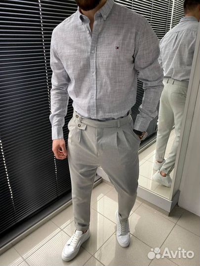 Рубашка льняная tommy hilfiger