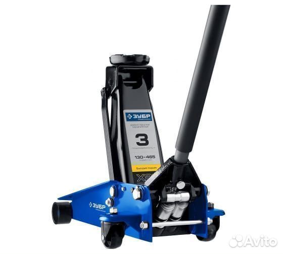 Подкатной домкрат Зубр X80 3т, 130-465мм