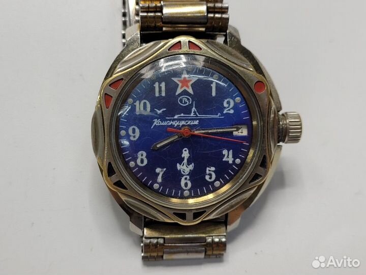 Часы с браслетом мужские Командирские Восток вмф