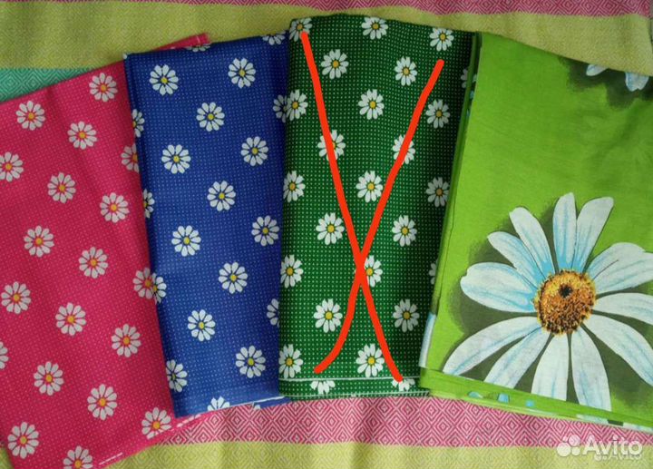 Отрез ткани бязь яркая