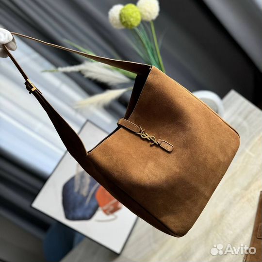 Сумка ведерко YSL замшевая