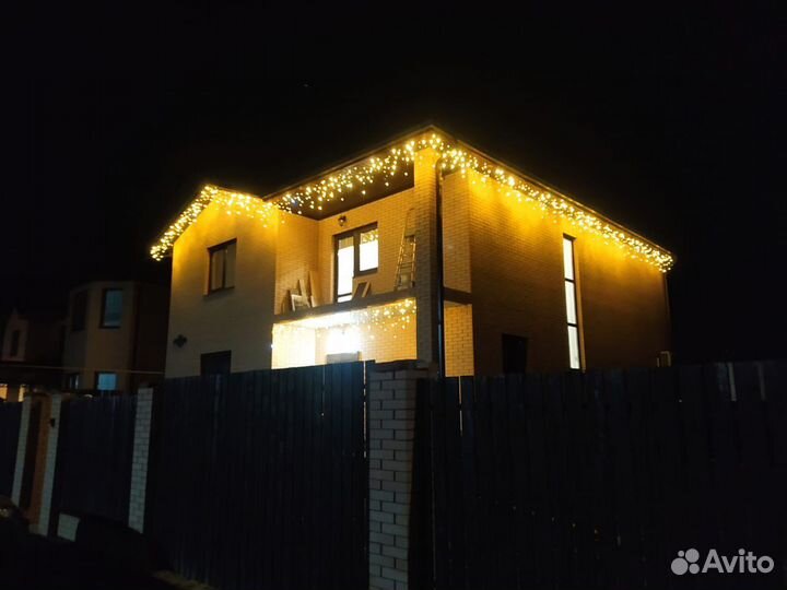 Монтаж новогодних гирлянд