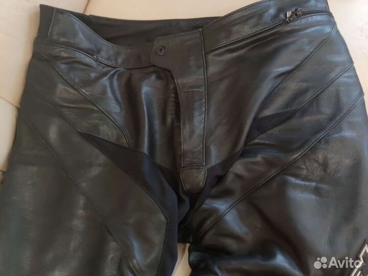 Мото штаны кожаные