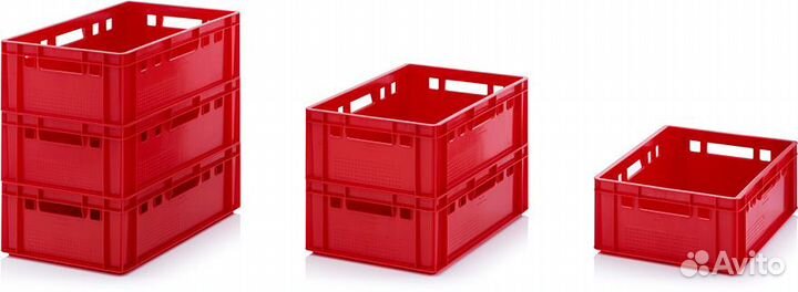 Пластиковый ящик Е2 600 x 400 x 200 мм