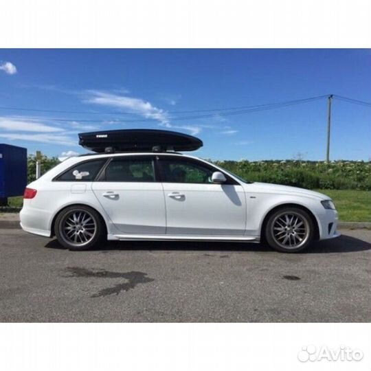 Сплиттер на пороги Audi A4 B8 B8+