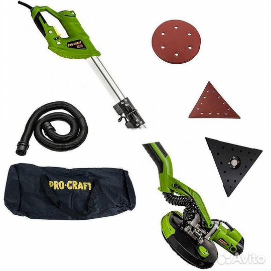 Шлифмашина для стен и потолков ProCraft EX750 кейс