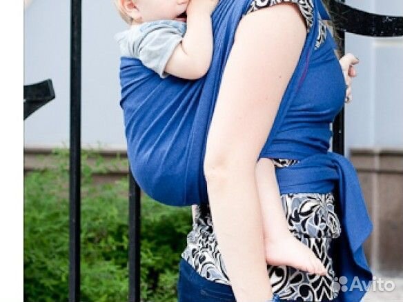 Слинг шарф Storchenwiege Leo marine