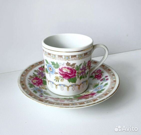 Чашка с блюдцем фарфор