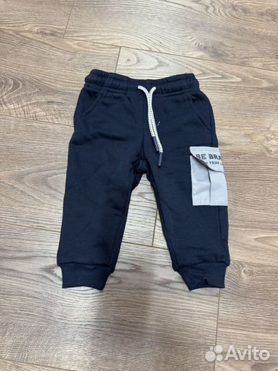 Новые спортивные штаны с начесом на мальчика 74-86