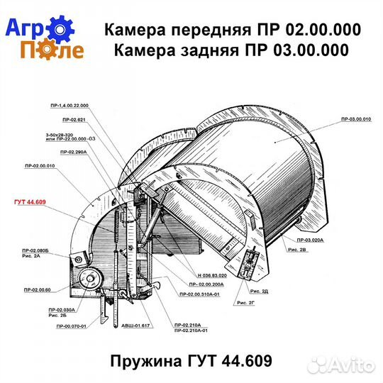 Пружина гут 44.609