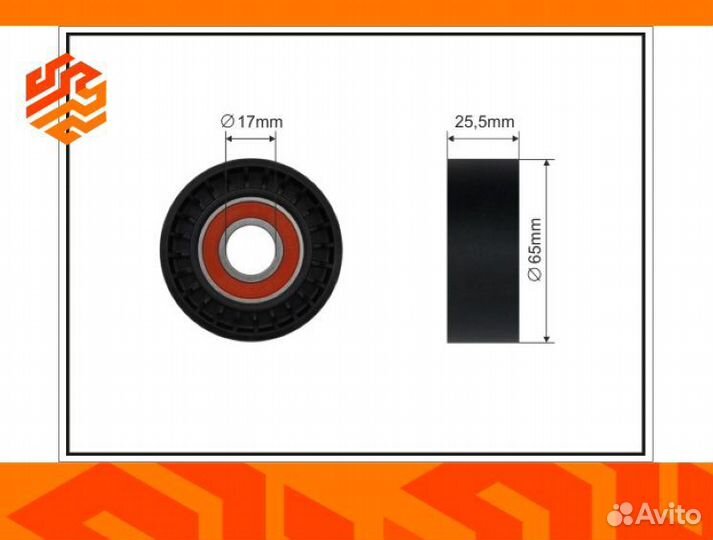Ролик приводного ремня caffaro 0591