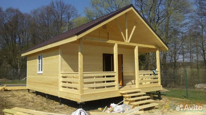 Каркасный модульный дом 7*7м2