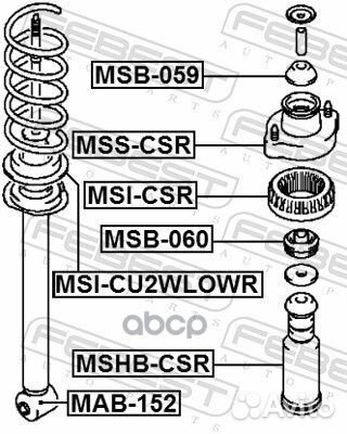 Втулка амортизатора mitsubishi lancer 00/outla