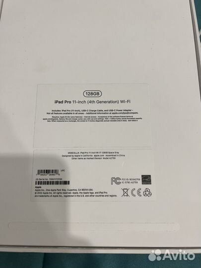 iPad Pro 11 Wi-Fi M2 128 gb
