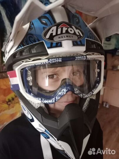 Детский мото шлем