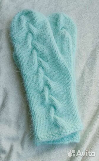 Варежки пушистые пух норки