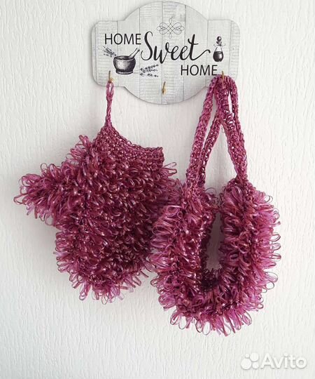 Мочалки ручной вязки