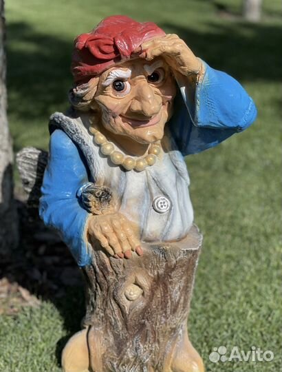 Фигурка для сада Баба Яга, 57см, Полистоун