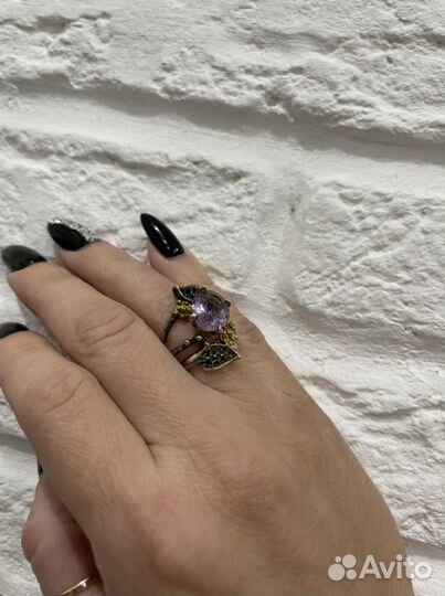 Серебряное кольцо с аметистом