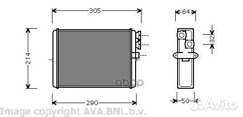 Радиатор отопителя 239x207 VOA6110 Ava