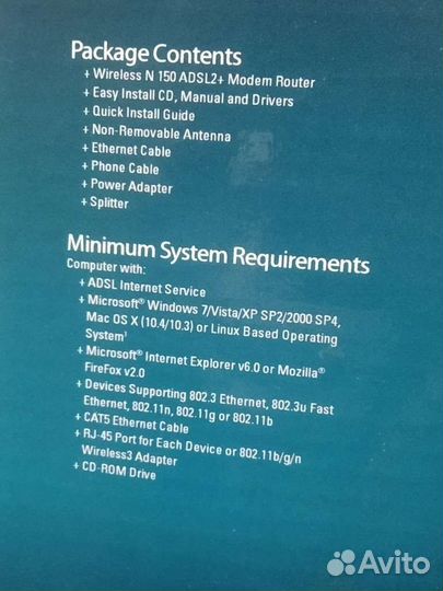 Модем роутер Wireless N 150 adsl2+ D-Link