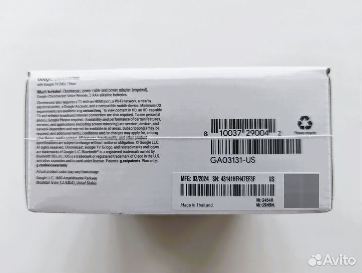 Тв-приставка Google Chromecast Google TV HD новая