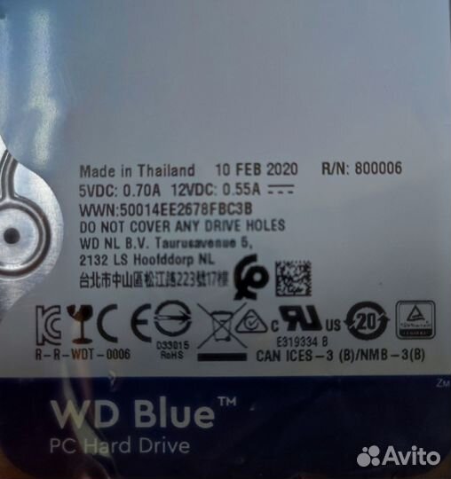 Жесткий диск Western Digital 500 GB новый