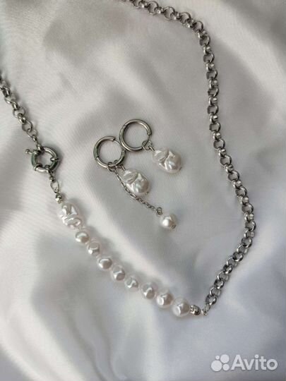 Колье и серьги, комплект