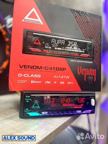 Aura venom d41dsp правильное подключение Автомагнитола 1-DIN aura venom-D41DSP Процессорная купить в Воронеже Авито