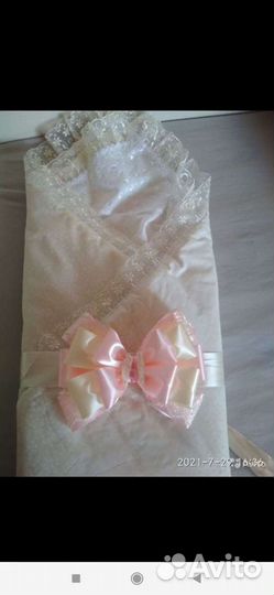 Конверт одеяло на выписку для двойни