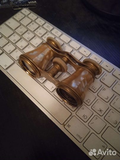 Театральный бинокль, перламутровый, под восстановл