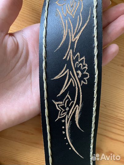 Дизайнерский ремень ручной работы натур кожа