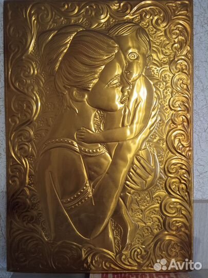 Картина чеканка медь СССР