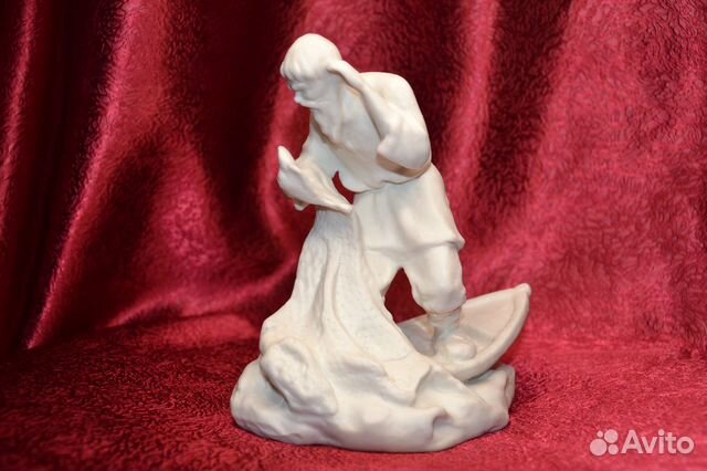 Статуэтка Старик и золотая рыбка 50-е г. бисквит