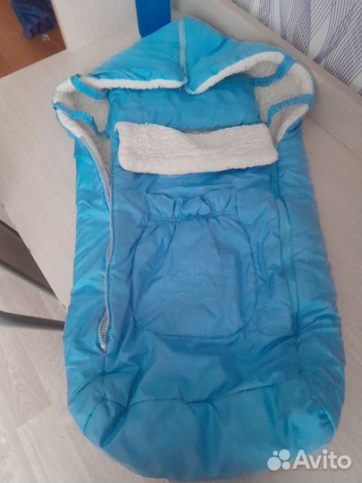 Зимний конверт в коляску для мальчика