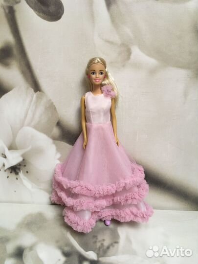 Одежда Платье для куклы Барби, цвет розовый