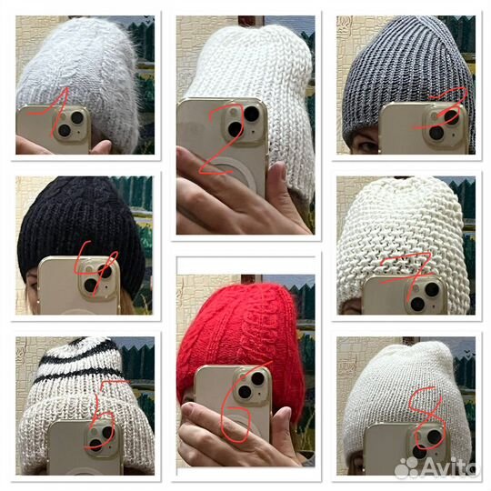 Шапка женская вязаная ручная работа