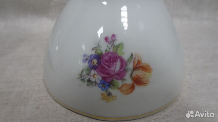 Сахарница с крышкой Фарфор Болгария Клеймо Китка