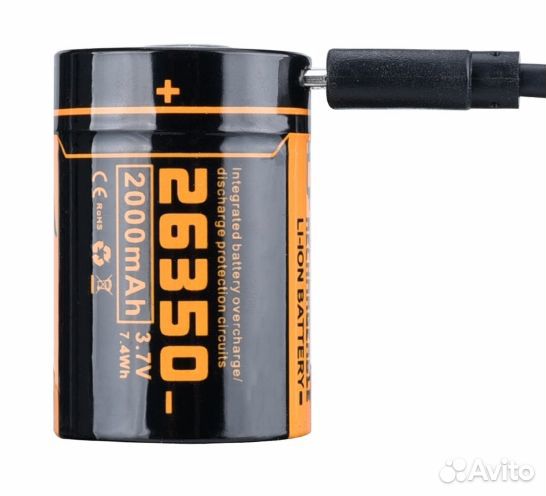 Аккумулятор 26350 FiTorch (2000 mAh) usв зарядка