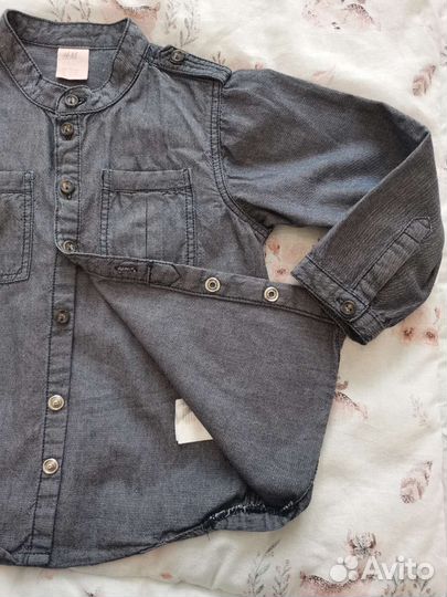 Джинсовая рубашка hm 86