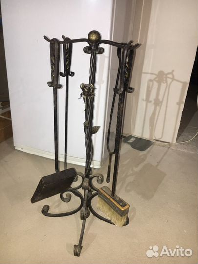 Кованый каминный набор